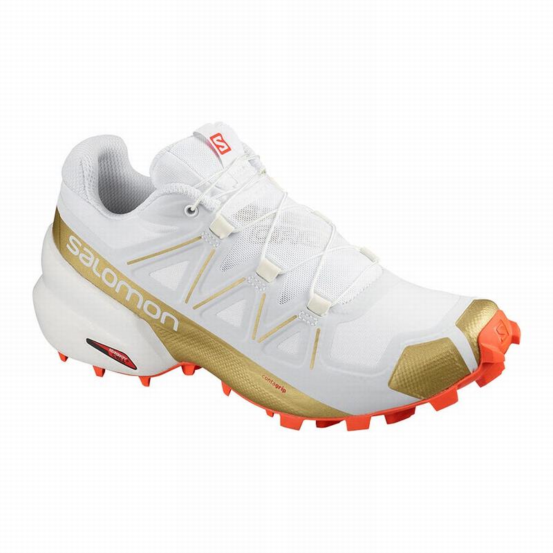 Salomon SPEEDCROSS 5 GTS W Zapatillas Trail Running Mujer - Blancas - Colombia (13874-XKHZ)